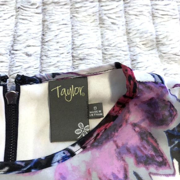Taylor Sleeveless Floral Chiffon Shift Dress - NWT - Picture 5 of 12